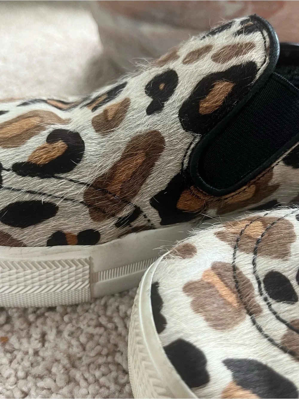 RARE Ash Jungle Genuine Cowhide Platform Leopard Print Sneakers